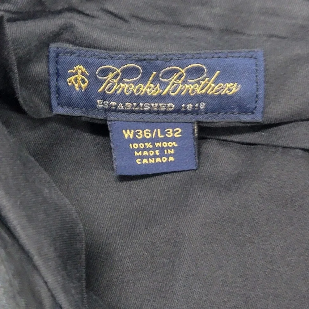 Brooks Brothers Pants Mens 36x32 Gray Wool Dress Pleated Classic Cuffed Canada